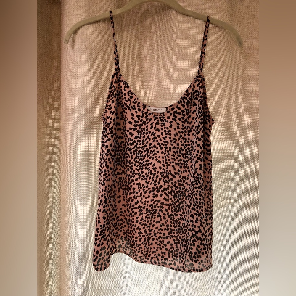 Equipment Animal Print Femme Camisole Top